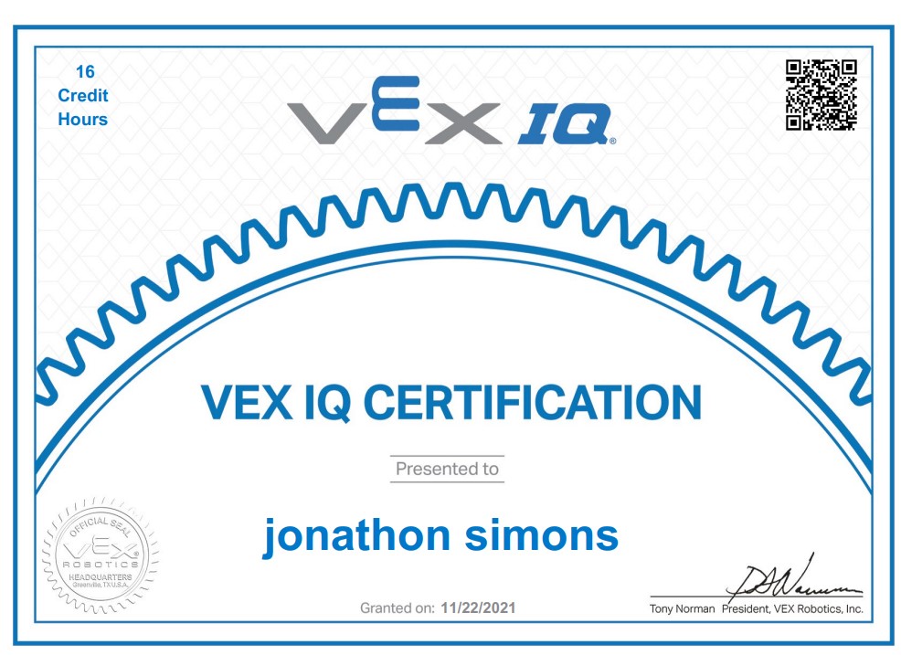 jonathonsimons5's tweet image. Looking forward to purchasing Vex IQ robots for my coding clubs. Thought I would get this certification along the way.
#edtechmaven #VEXIQ #roboticschallenge