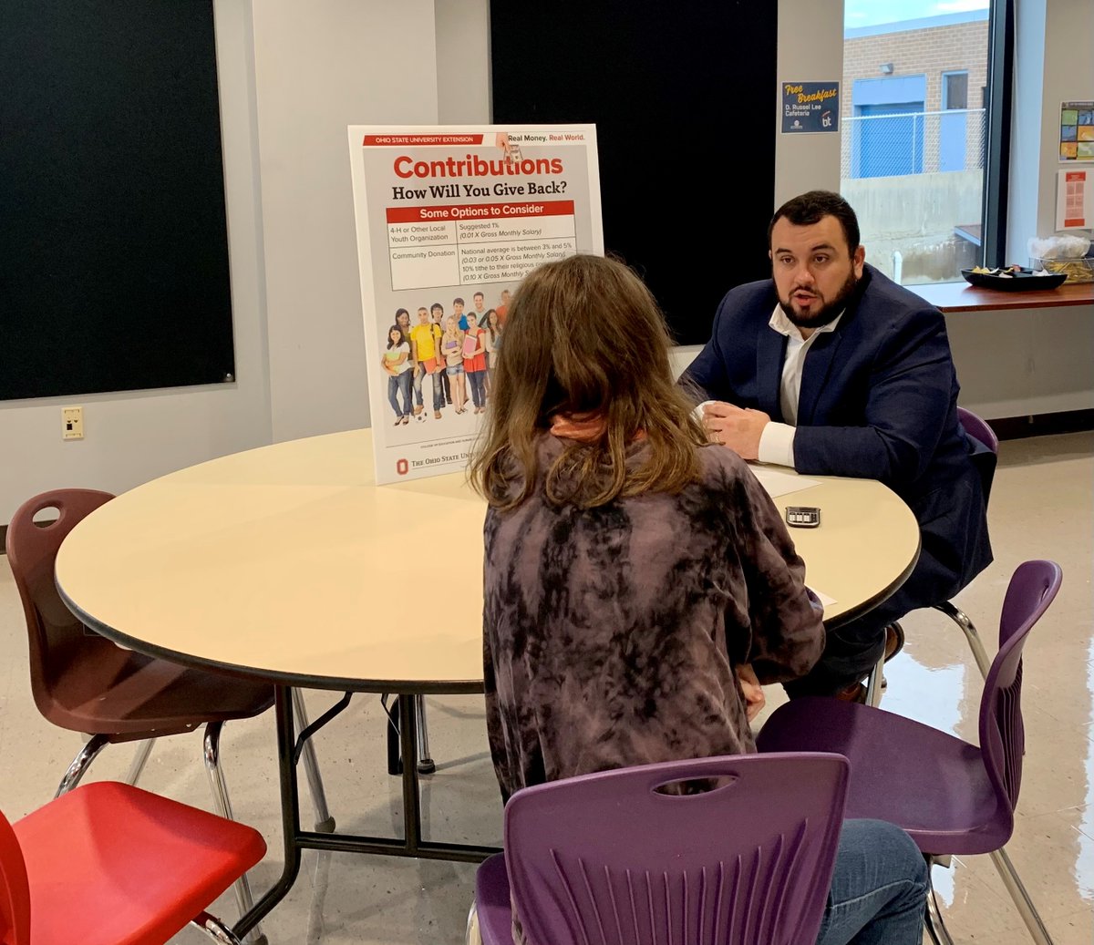 OhioTreasurer's tweet photo. Last week, our staff visited @ButlerTech to assist in an interactive #RealMoneyRealWorld presentation. 

This innovative curriculum presents students w/ scenarios aimed at making lifestyle and budget choices similar to the ones they will make as adults. #RMRW @CFAES_OSU https://t.co/cDiQxcSCeU