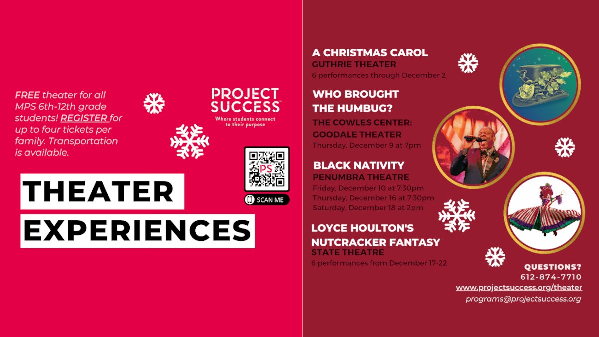 Holiday Theater Experiences with Project Success!