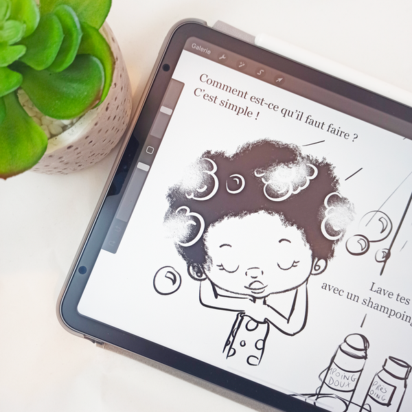 ⭐ Hello les amis, je partage avec vous un croquis du ⭐ Hello les amis, je partage avec vous un croquis du livre "Princesse Nappy", livre écrit par l'auteure Aminata Diop ! Sa jolie histoire destinée aux enfants de 4 à 7 ans célèbre le cheveu crépu. ⭐