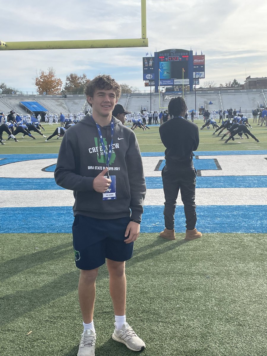I had a Great Visit at MTSU <a href="/MT_FB/">Middle Tennessee Football</a> Great Coaches, Players, and University . Thanks to <a href="/Coach_Shafer/">Scott Shafer</a> for taking time to talk with me. #BlueRaiders <a href="/CoachWilliams22/">Trevor Williams</a> <a href="/TheViewRecruits/">Creekview Football Recruiting</a> <a href="/CoachMartinC/">Chip Martin</a> <a href="/RecruitGeorgia/">Recruit Georgia</a> <a href="/GAVarsityRivals/">GaVarsity</a>