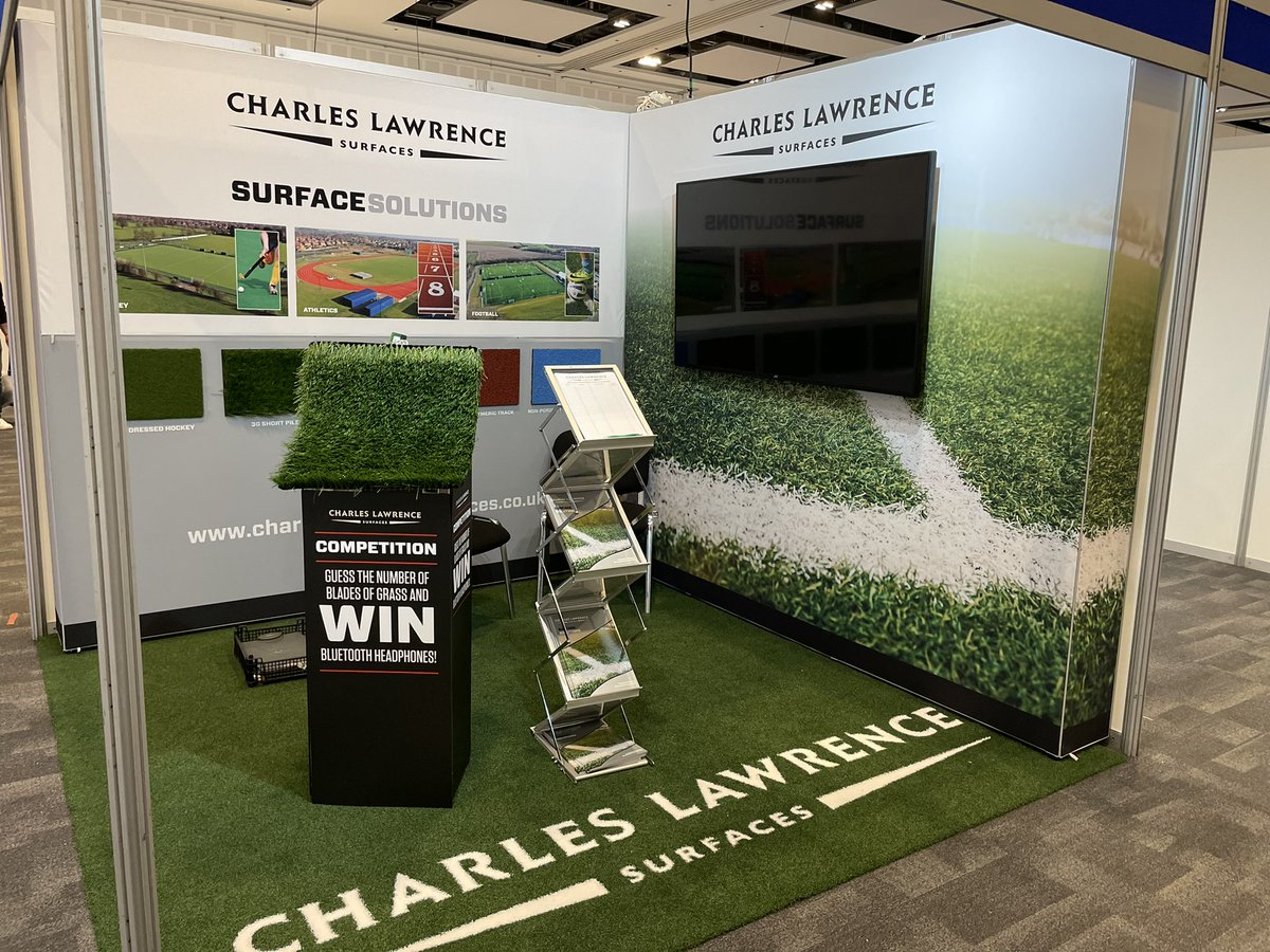 All set up and ready for the morning! If you’re at #ISBAconf2021 in the #ICCWales come and say hello! Stand 83.
#sportssurfacing #artificialturf #surfacesolutions