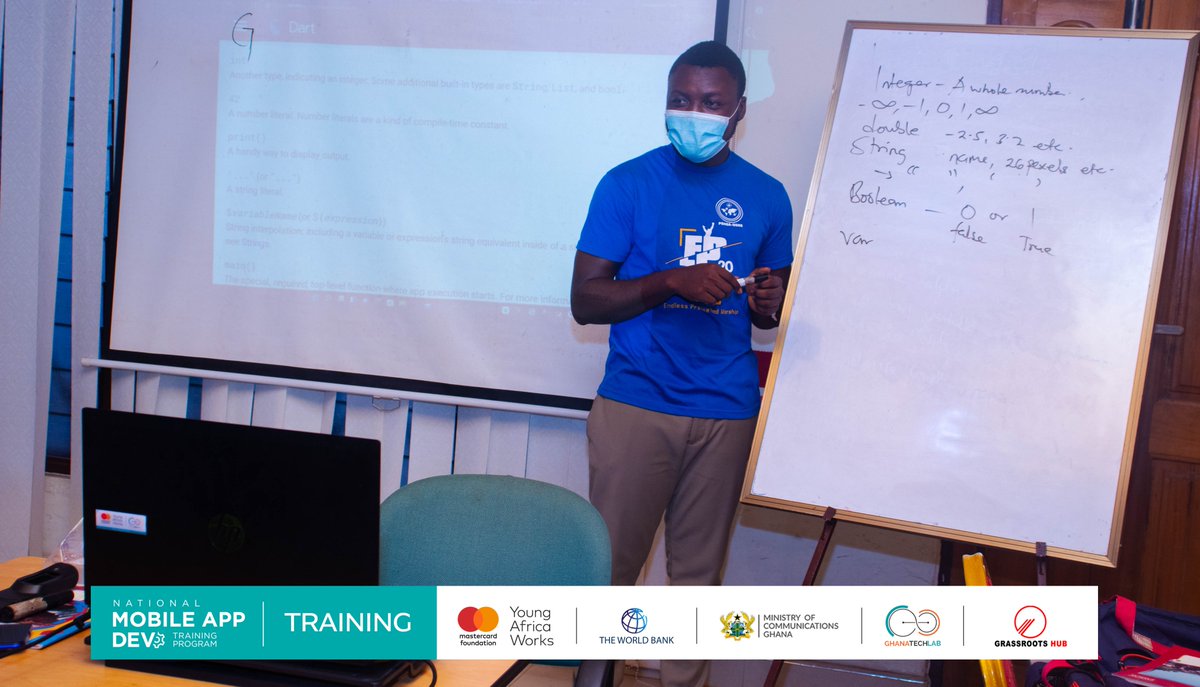 grassrootshubgh's tweet image. 𝗡𝗮𝘁𝗶𝗼𝗻𝗮𝗹 𝗠𝗼𝗯𝗶𝗹𝗲 𝗔𝗽𝗽 𝗧𝗿𝗮𝗶𝗻𝗶𝗻𝗴

During our Mobile App Development today, trainees were taken through the Introduction to development with #flutter and #dart.

#GrassRootshub
#GTLBaseProgram
#MobileAppDevelopment