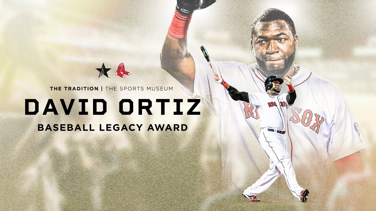 Congratulations to <a href="/davidortiz/">David Ortiz</a> on receiving <a href="/TheSportsMuseum/">The Sports Museum</a>'s Baseball Legacy Award!

Attend the reception: tdgar.de/2MOB3E5