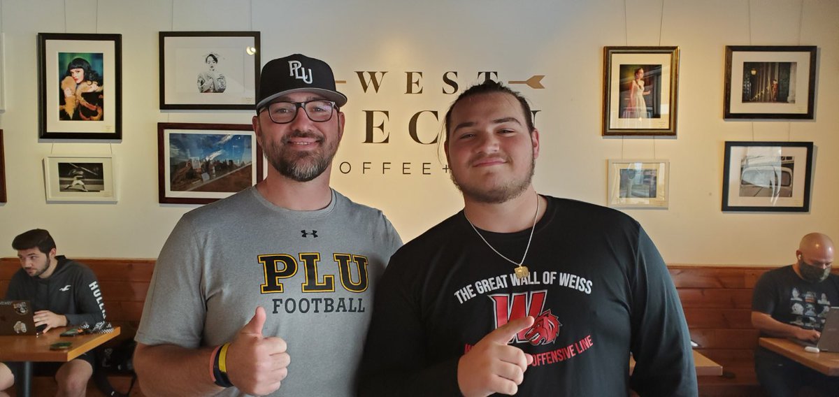 Had a great conversation with <a href="/BrantMcAdams/">Brant McAdams</a> from <a href="/PLUFootball/">Pacific Lutheran Football</a>. He has an amazing program over there and I’m excited I got the chance to meet him face to face. <a href="/RecruitsCenTex/">Coach Jimmy Andrews</a> <a href="/Coach_Hughes2/">Coach Hughes</a> <a href="/CoachM_Duncan/">Montana Duncan</a> <a href="/CoachVanTheMan/">Steve Van Meter</a>