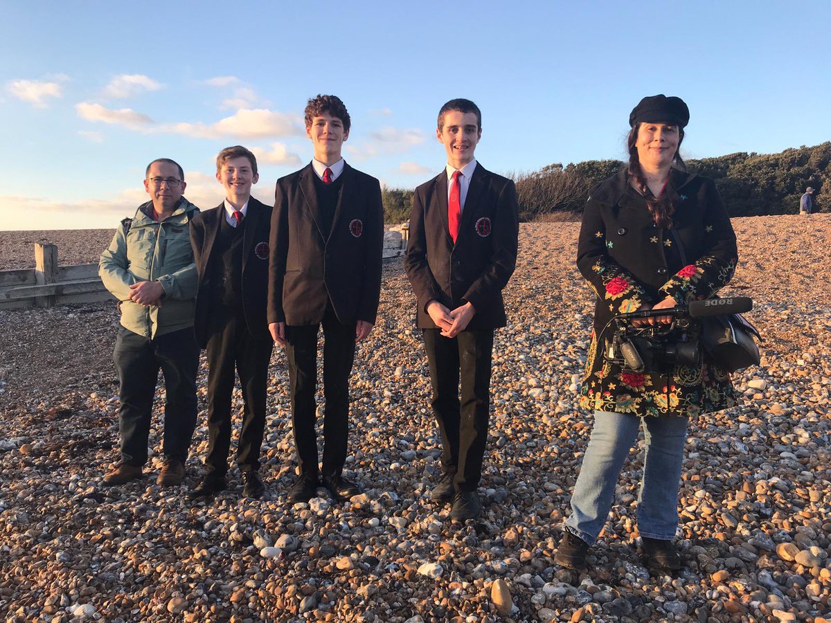 StRomerosCS's tweet photo. Today @StRomerosCS welcomed film director Linzy Attenborough @linzyfilms who is filming a documentary for the @ioauk about our winning Soundscape entry. We were also joined by @gianluca_memoli Senior Lecturer in Novel Interfaces at Sussex Uni. Well done Luke, William &amp; Dominic! https://t.co/T0IhzBEHBX
