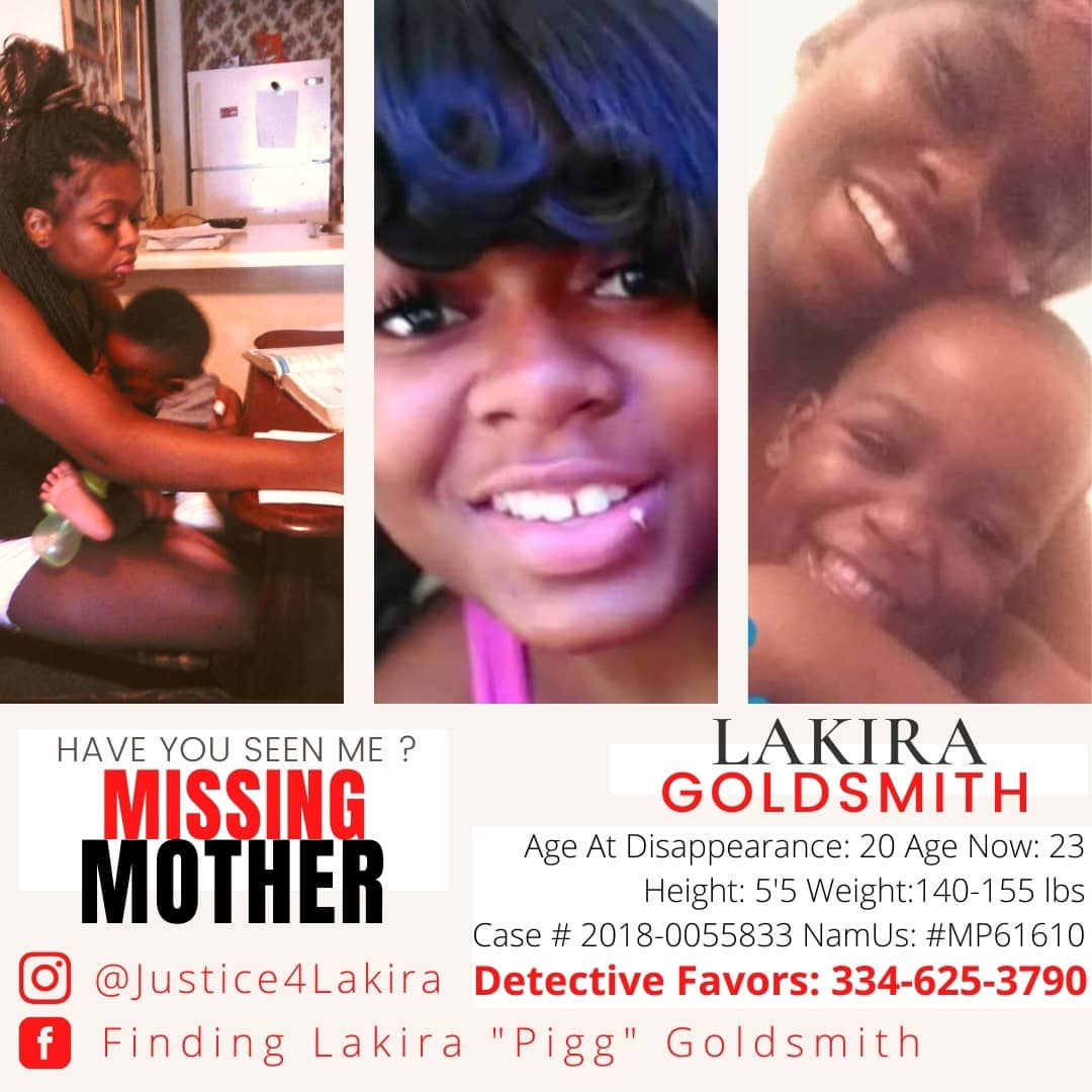 cheok33's tweet photo. @ThegirlJT @ThegirlJT PLEASE help us bring attention to MISSING MOTHER #LakiraGoldsmith ! https://t.co/4TtALGc38L