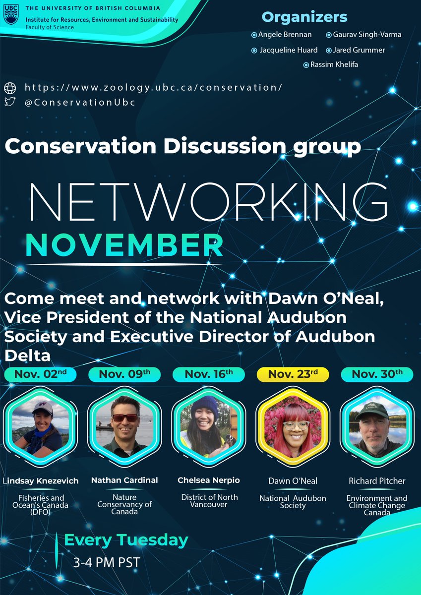Hey CDGers! We had a great NETWORKING NOVEMBER discussion last week with Chelsea Nerpio and we can't wait to introduce everyone to our next speaker, Dr. Dawn O'Neal @Dr2sun, Vice President of <a href="/audubonsociety/">Audubon Society</a> and Executive Director of Audubon Delta. Join us at 3 pm tomorrow! (1/3)