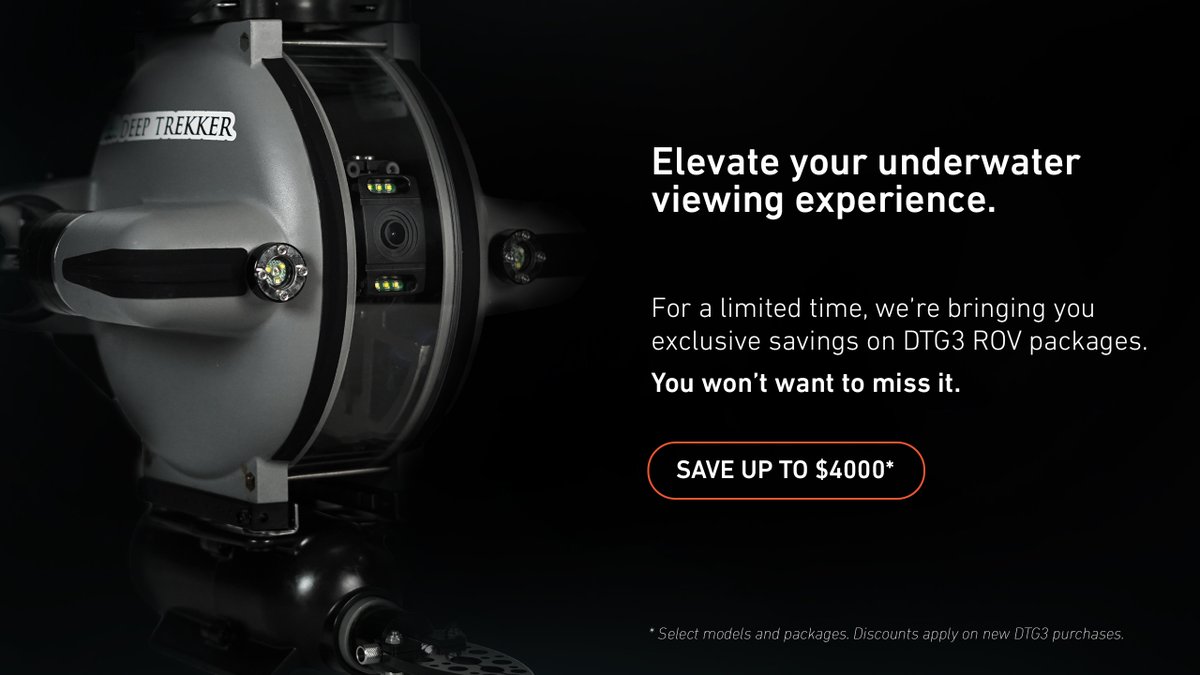 deeptrekker's tweet image. For a limited time we're bringing you exclusive savings on DTG3 ROV packages - You don't want to miss it! #BlackFriday
bit.ly/3HAurqt

#ROV #remotelyoperatedvehicle