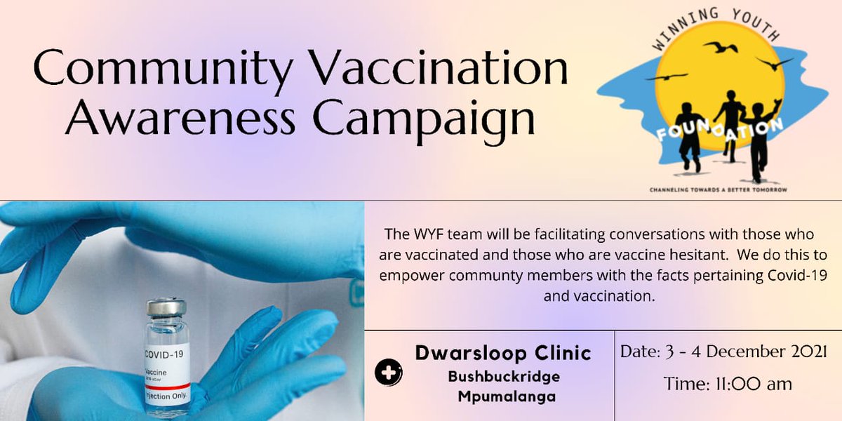 wy_foundation's tweet photo. The WYF is running a youth led community vaccination campaign. Our approach is centered around having conversations with the youth in our communities on issues around the myths and facts of Covid 19 and the vaccine. #WinnersCircle #WeTheYouth https://t.co/xBlAIeN4TH