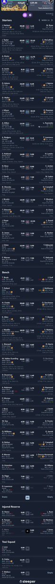 meastmode's tweet photo. ⁦@SleeperHQ⁩ had a pretty decent week… https://t.co/SuUeqEX0V7