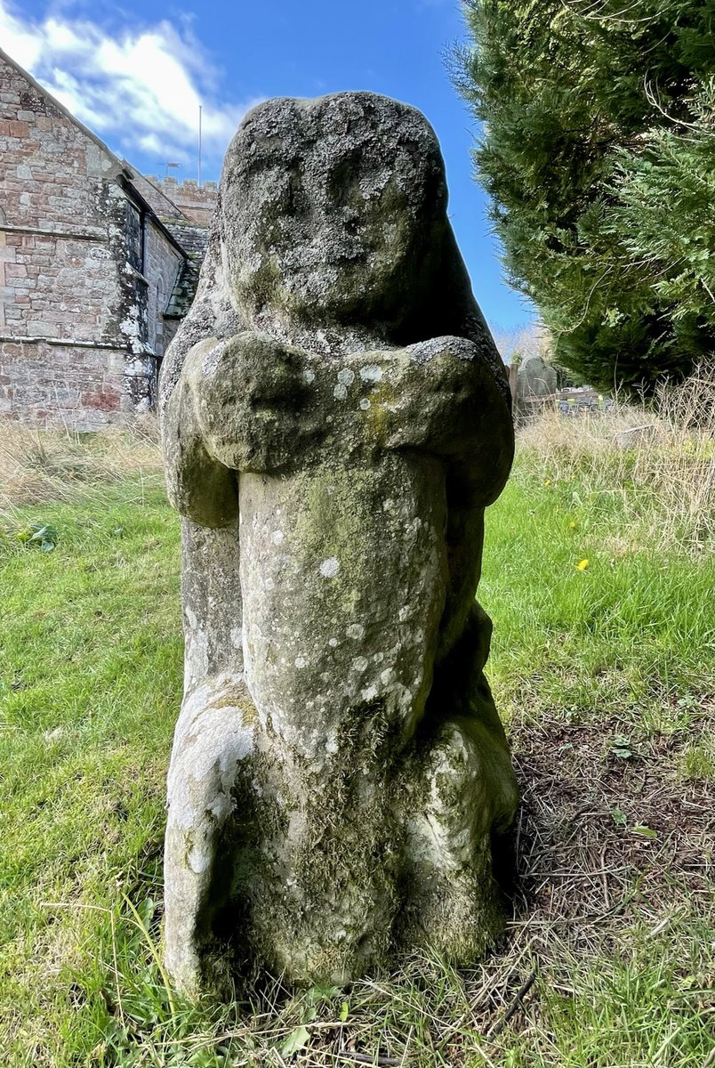 One of the four Dacre Bears located in the churchyard of St. Andrew’s Church  at Dacre in #Cumbria. Their origins are unknown, but it has been suggested that they are pre-Saxon and may have served as boundary markers for a pagan shrine. #MondayMystery