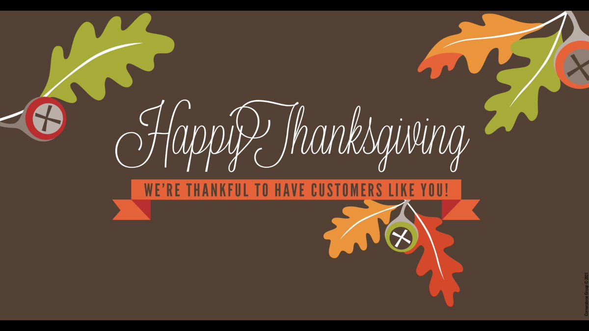 Happy Thanksgiving!

We are thankful to have customers like you!

All offices will be closed on November 25th and 26th so our employees can spend time with family and friends.

Have a safe and happy Thanksgiving!
