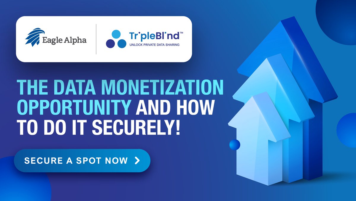 On Dec. 1, TripleBlind &amp; <a href="/DollarEagle/">Eagle Alpha</a> will host a joint webinar where we will be joined by Ronan Crosson, director of data strategy and analytics at Eagle Alpha, Toby Dayton, CEO of @LinkUp, &amp; Enrique Garcia-Ayesta, CEO of Apeiron Insight.

Register here: bit.ly/3Fpwiwx
