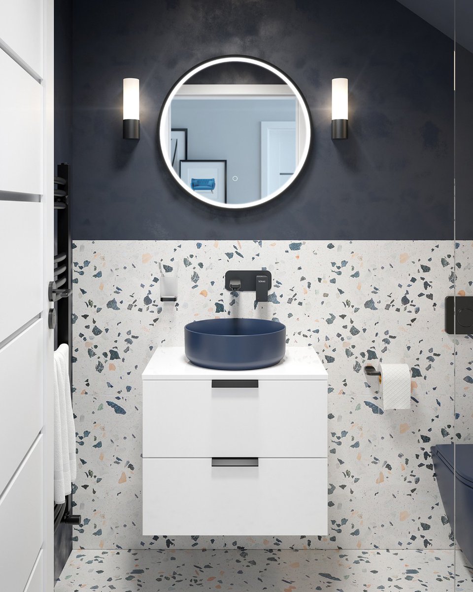 SonasBathrooms's tweet photo. 💙💙💙
Fall in love with your bathroom again with our beautiful Parisian Blue AVANTI ceramic basin and matching wall hung or back-to-wall rimless WC. 

AVANTI basins are available in 3 shapes + 8 fab colours, with matching WCs 🎨

#sonasbathrooms #bathroominspo #bathroomdesign https://t.co/z9CC00IYjC