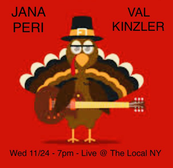 JanaPeri's tweet photo. Spend your Thanksgiving Eve in LIC, gobbling down live music with two of  NYC’s rockin’est downtown gals! 🦃🎸@JanaPeri @Valkyriekinzler @TheLocalHostels #thanksgiving #rocknroll #livemusic #womenwhorock #nyc #lic #longislandcity #nocover https://t.co/kjhAN1W7u2