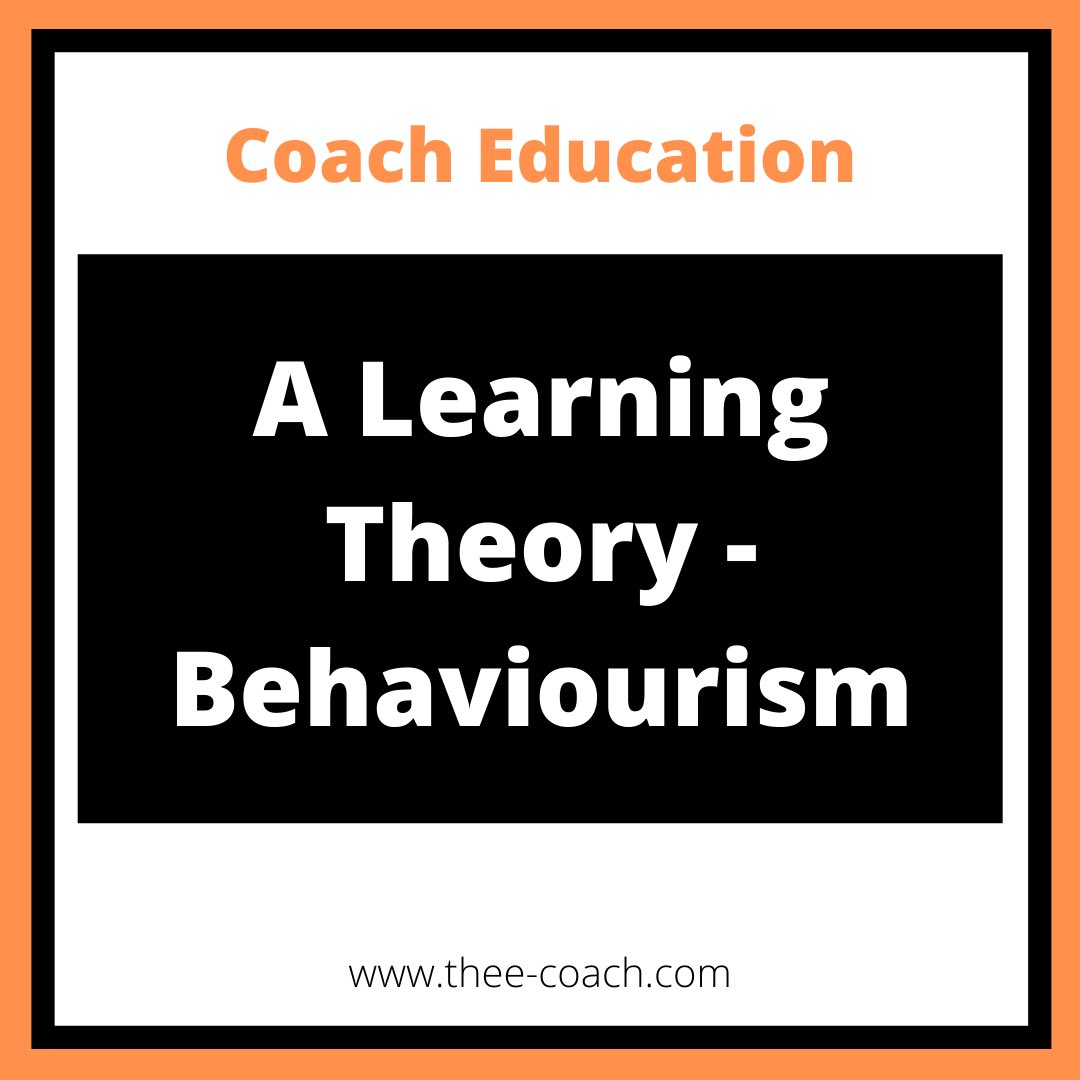 TheECoach2's tweet photo. This learning theory is often frowned upon… But can it be used? And if so, when? https://t.co/cjo0p6JbJF