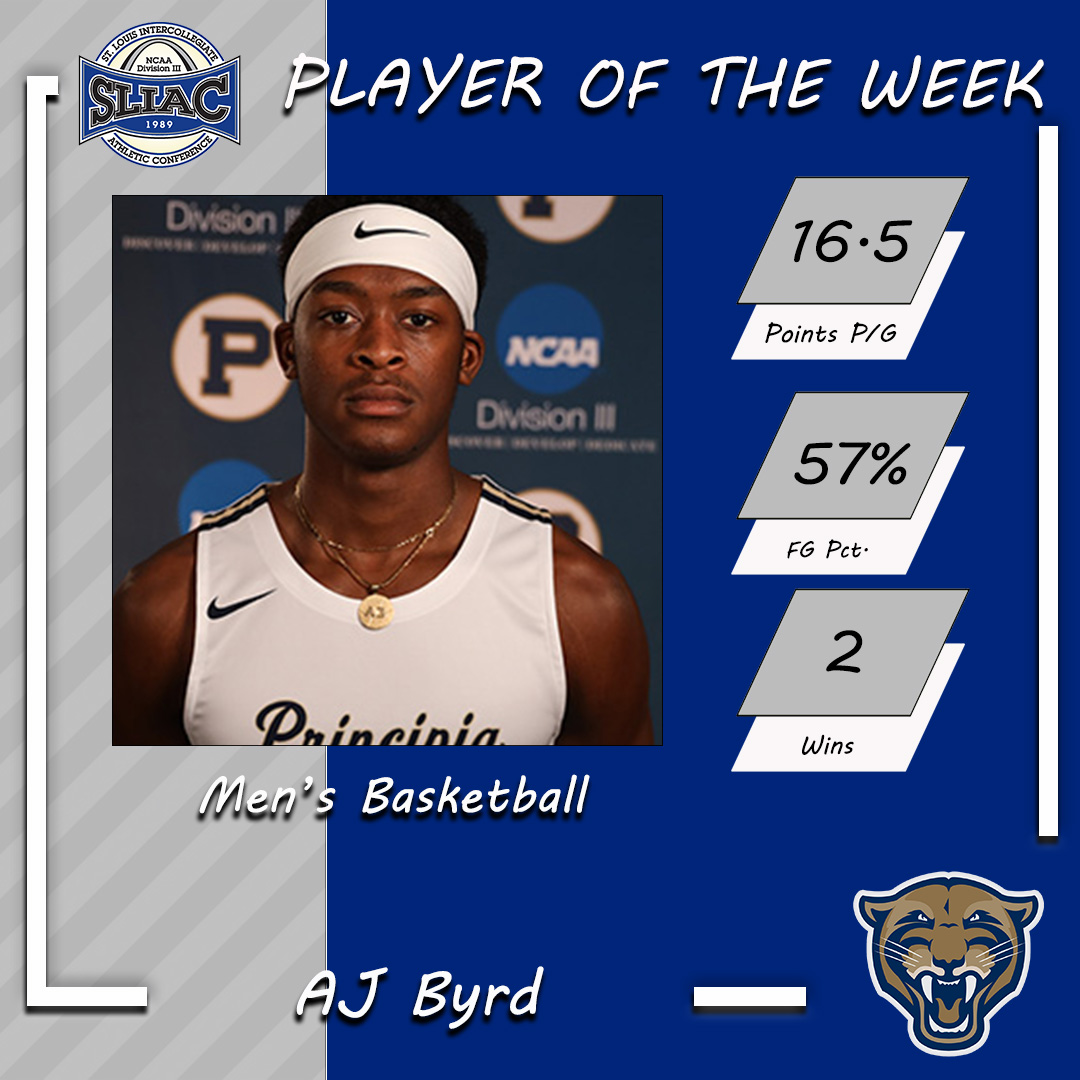SLIAC's tweet photo. Congrats to this week's SLIAC Players of the Week 

🏀 (Men's) @PrinAthletics Athletics AJ Byrd
🏀 (Women's) @FBUGriffins Kourtney White

Full Story - https://t.co/EIqCfGx6OI

#SLIACtion #d3hoops https://t.co/WMKIspz6YV