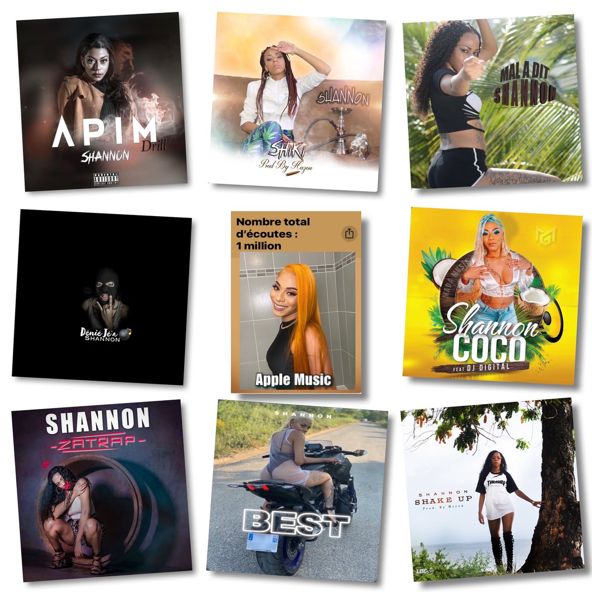 En total independence ma gueule 🔥🔥🔥
Mon Apple Music a atteint le million de streams !! , j’espère qu’avec la mixtape ça continuera 💫
MERCI À VOUS TOUUUUUUS #peligroso #berichsha #972