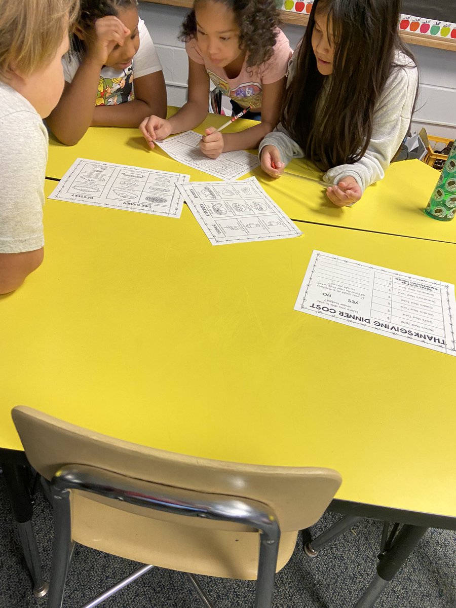 MissKessler_EH's tweet photo. We put our math and analytical skills to the test as we planned a Thanksgiving Meal on a budget for the Mayflower family during Math today! @Elwood_STEM https://t.co/G7DvKCpJKX