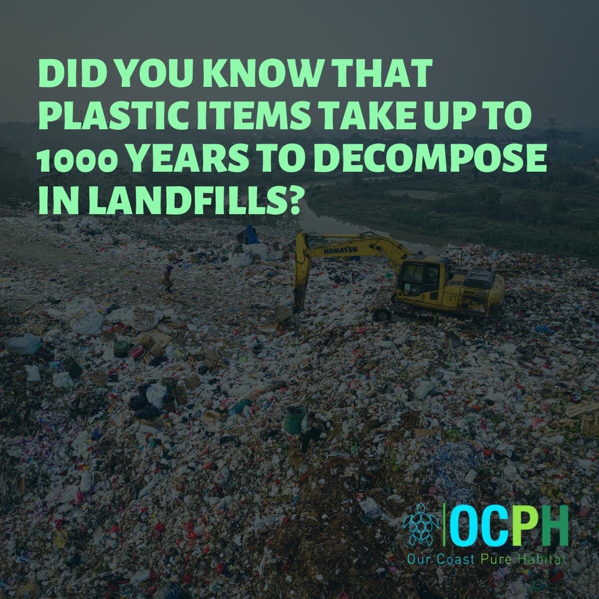 Our_Pure_Coasts's tweet photo. A single plastic bag takes 1,000 years to decompose in landfill 🥤🛍️
Not to mention the outrageous impact that they have on our ocean creatures. 🐟 Swap to sustainable alternatives and do your part for the earth ♻
#OCPH #PlasticPollution #OceanPollution https://t.co/sMJ5y7FDiK