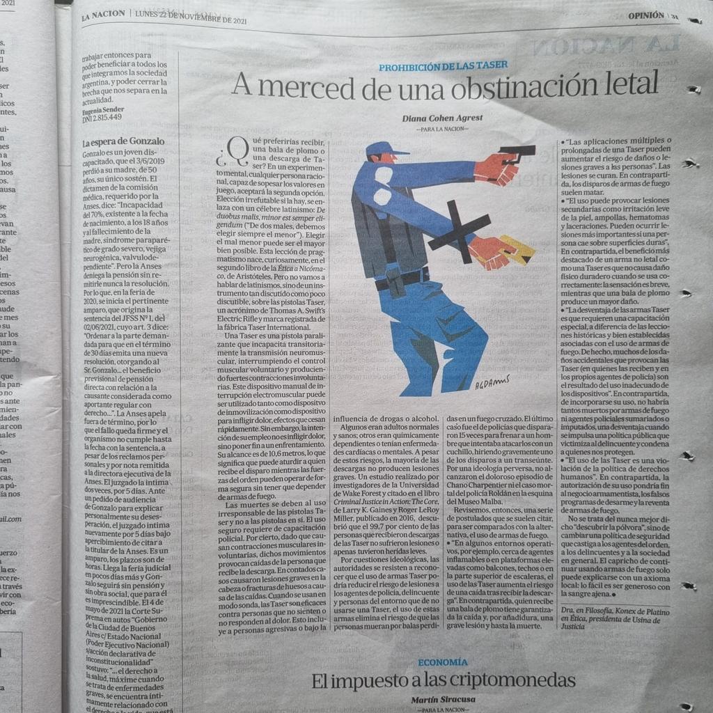 UJ explica racionalmente el beneficio de las armas taser. Quienes luchan contra su uso diciendo que defienden los DDHH, en realidad, atentan contra ellos. En la Argentina todo es contradicción y doble intención. En UJ somos claros: creemos en el orden, estamos con las víctimas.