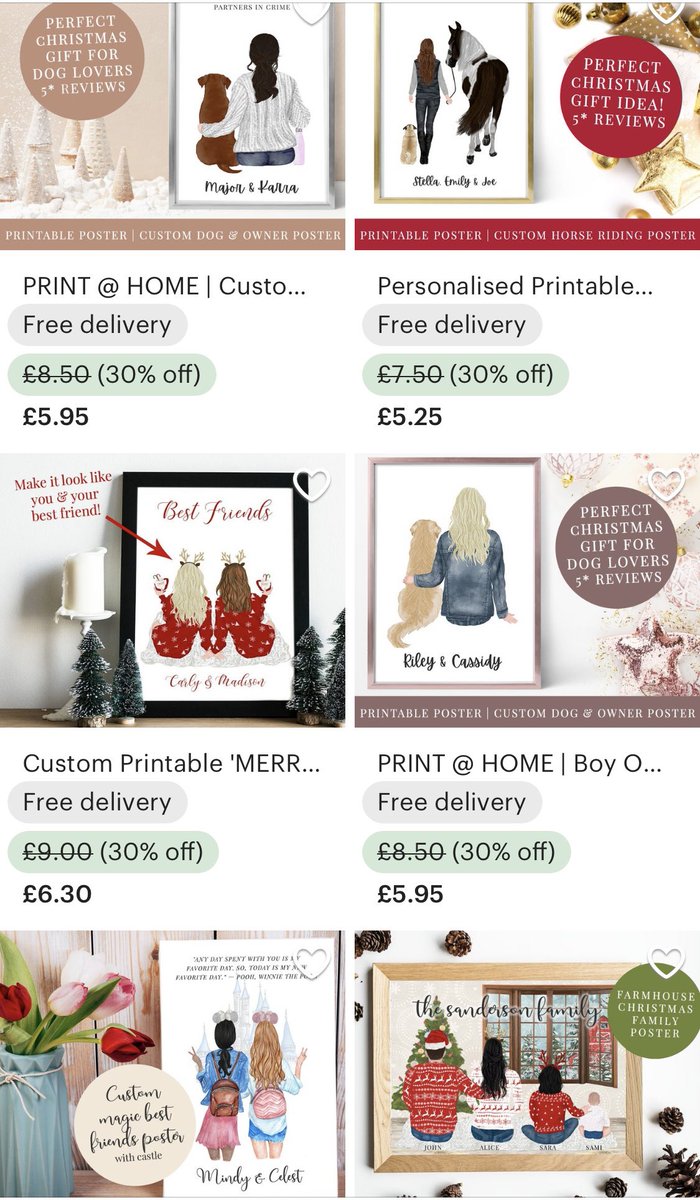 Serena_ozgowicz's tweet photo. Are your looking for meaningful and affordable gift ideas? My fully customisable printable posters are perfect! From Disney to pets to family! There’s something for everything and I’m having a sale! https://t.co/Hdn05sFYxR #printableposters #etsyuk #shopsmall #disney #horselover https://t.co/9xnI9VoMwa