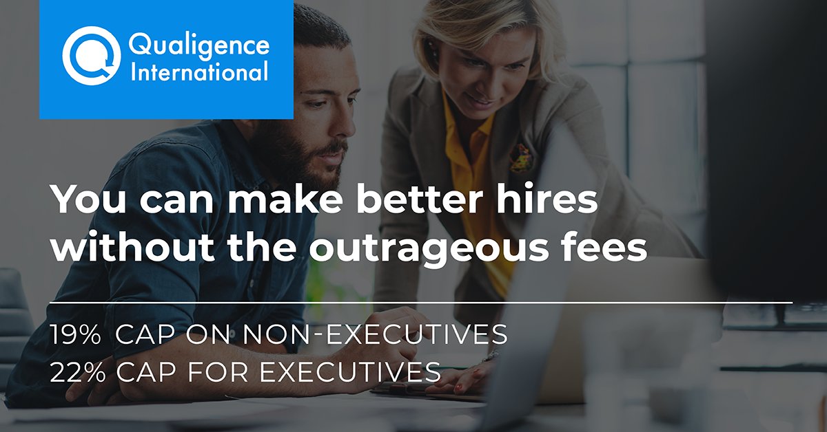 Qualigence's tweet image. Why pay more than 19% of salary for a hire? With Qualigence, you don&apos;t have to. Our hourly, no commissions caps at 19% for non-executive positions and 22% for executives...many clients pay as little as 10-13%!

#betterhires #hourlymodel #talentoptimization #nofees #nocomissions