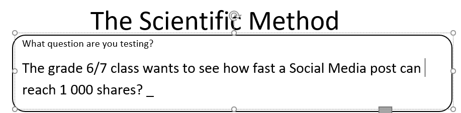 The Grade 6/7 class is conducting an experiment to see how long it will take for this post to reach 1000 retweets. <a href="/GEDSB/">Grand Erie District School Board</a> #schoollife #helpus