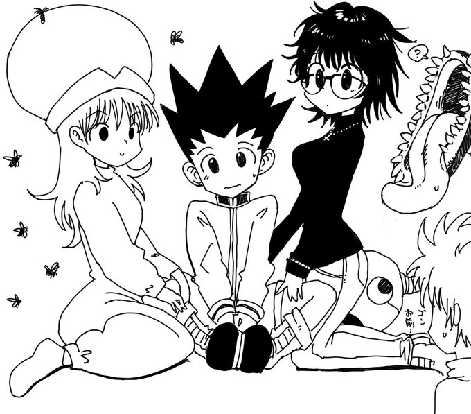 ポンズとシズクに挟まれるゴン:お題箱 