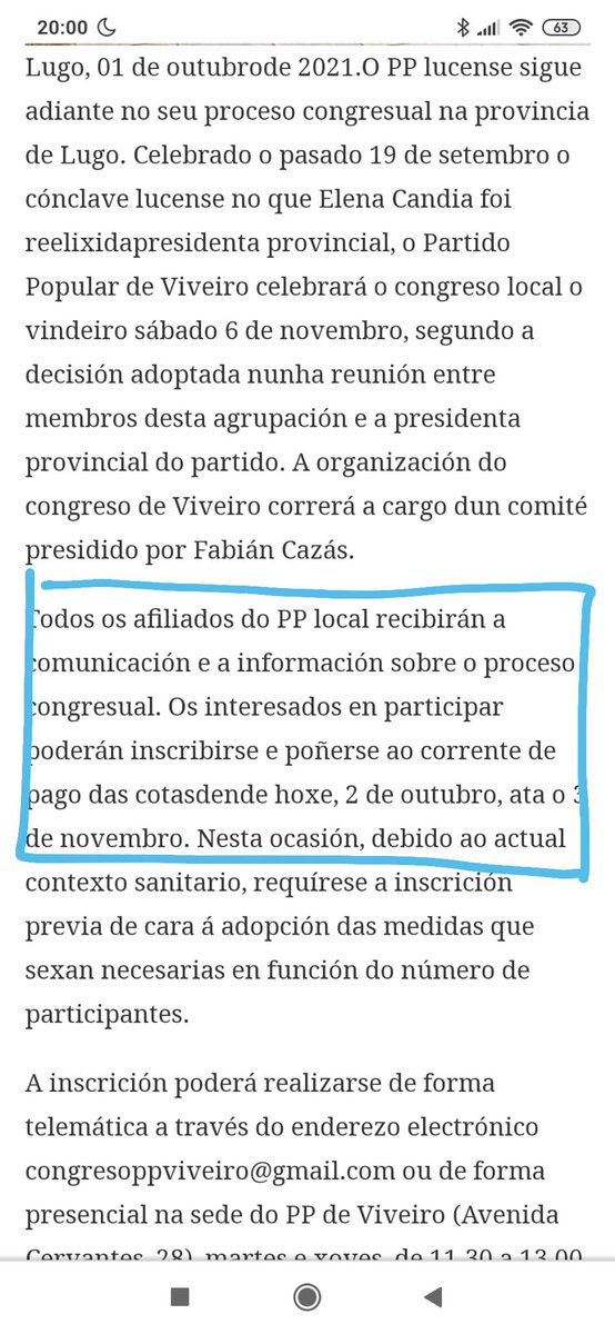 Rociferli's tweet photo. Porque @ppviveiro en en el Reglamento de su Congreso Local celebrado el 6 de noviembre cumplio con el Reglamento Marco del @populares y los afiliados del @PPdeVigo no tenemos las mismas oportunidades. Vigo no es menos. https://t.co/eZiMIlYHT4