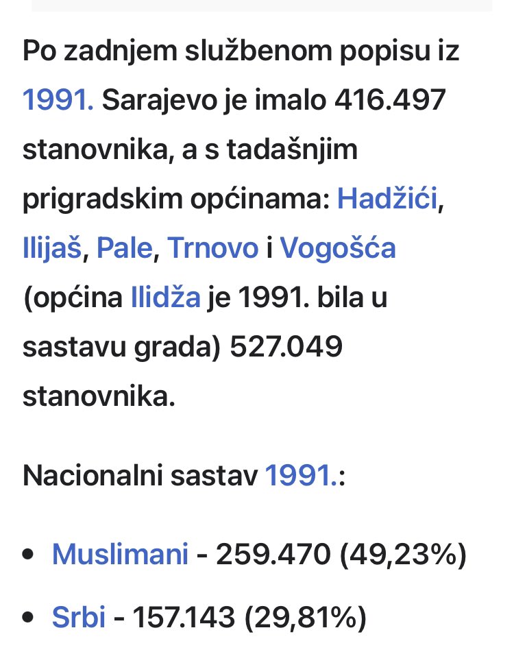 dimNe_'s tweet photo. Ahmed Buric hladno reče da je Sarajevo napustilo 140000 Srba pod raznim okolnostima!
1991. ih bilo 157000 uključujući Pale, Trnovo, stočno Sarajevo gdje ih i danas ima oko 100000. https://t.co/w44mMOz75k