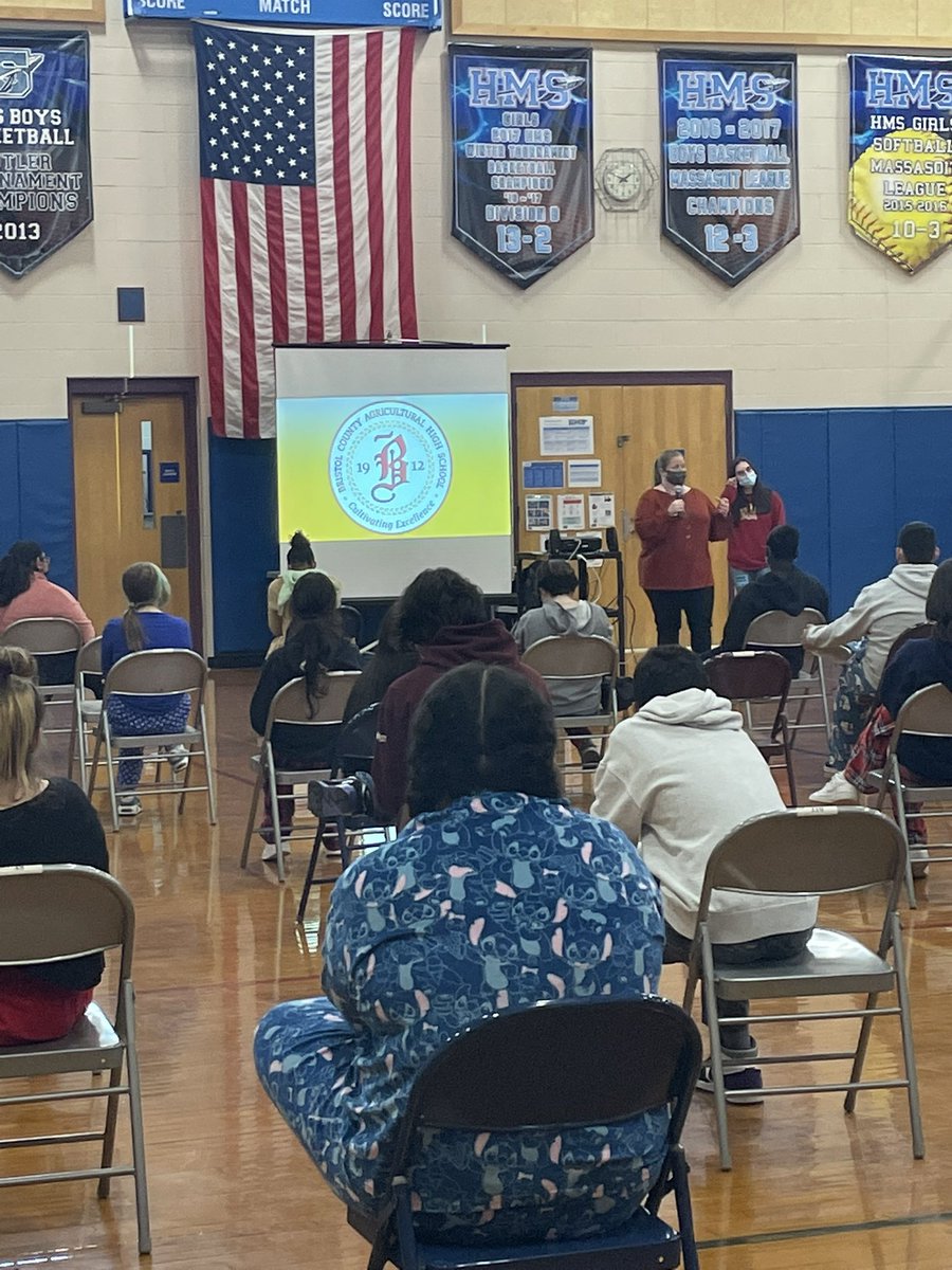 KHMSGuidance's tweet photo. Thank you so much to Ms. Cronin for presenting to our 8th graders today! We learned all about the great things that Bristol Aggie has to offer students! #BCAHS https://t.co/gbnPIUbCYl