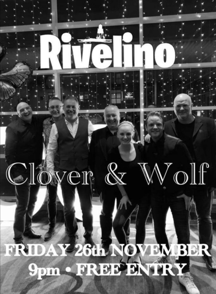CloverWolf6's tweet photo. What a knock out line up of live music we have for you this weekend.

Friday 26th November:
🎶 RIVELINO 🎶 @RivelinoBand
Starts @ 9pm

Saturday 27th November:
🎶 THE SPONGE DIVERS 🎶 @SpongeDivers
Starts @ 9pm

You'll be mad to miss out. #supportlocalbands #supportyourlocal https://t.co/oNtzlOCxRA