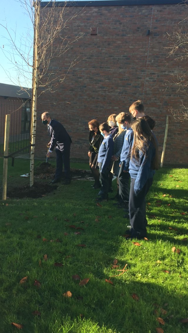 UCCPLUS's tweet photo. Students @MacswineyCc sang a Million Dreams today, about what the world could be, a vision of the one they see ... a fantastic start @CollegeAware with a tree planting ceremony  @MichealMartinTD! All @UCCPLUS delighted to share this day with students &amp; staff! #believe #DreamBig https://t.co/b4NRsHoPSt