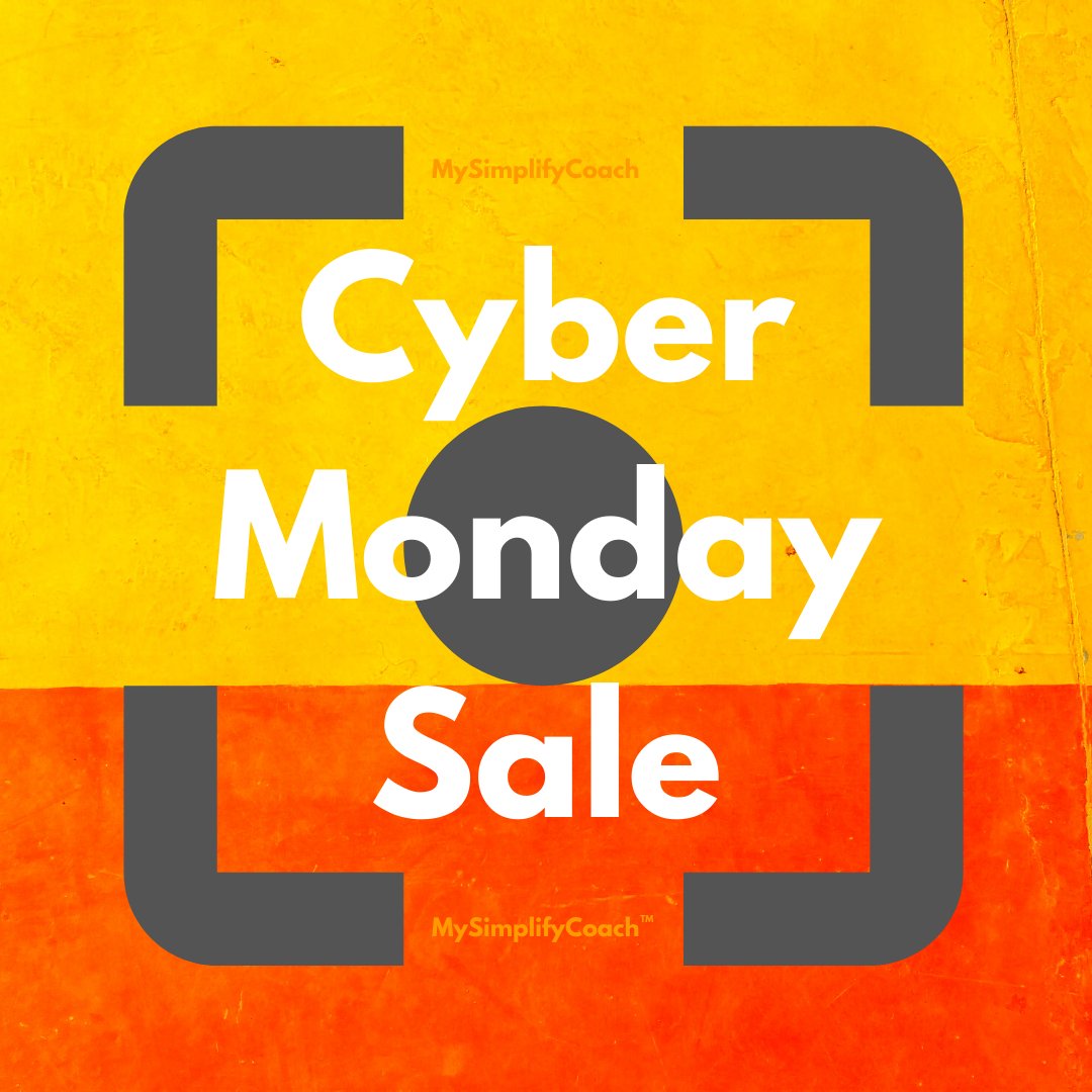 MySimplifyCoach's tweet image. We have a Special for you! only for a limited time and based on availability of allocated session slots. Use the Book Now button or link in profile to save your spot before they go. #mysimplifycoach #blackfriday #cybermonday