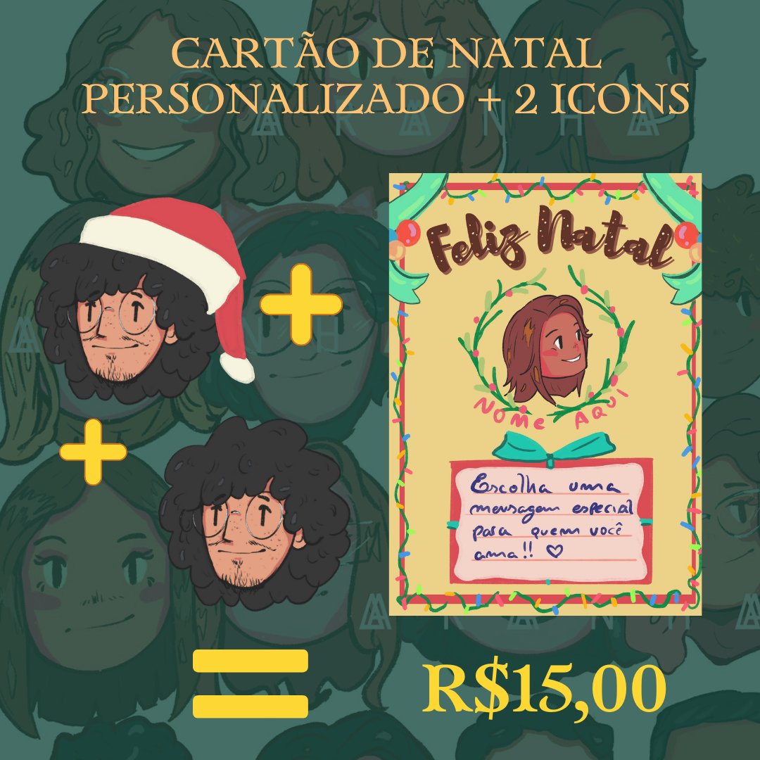 meninaranha's tweet photo. SIM GALERA, A PROMO DE ICON VOLTOU, E AGORA TEM CARTÃO DE NATAL TAMBÉM!

Bora fazer aquele cartão de natal amorzinho pra quem você mais ama? Pode ser um parente, webamiga, namoradinhx!
Valendo só até dia 26.11 (ou até acabarem as vagas) https://t.co/0rLywIRrAl