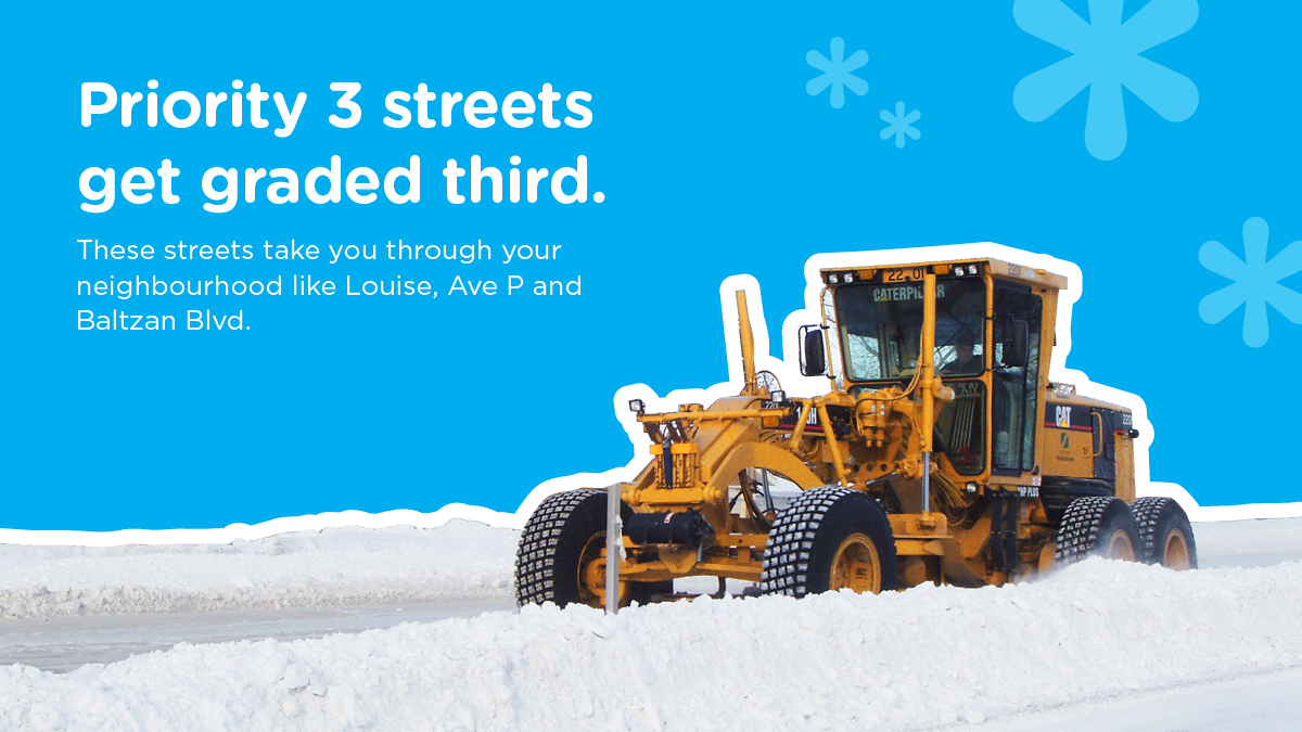 cityofsaskatoon's tweet photo. When we get a lot of snow, priority streets are graded in the first 3 days. ❄
Look-up your address on our snow grading map: https://t.co/cDM6JGN02u to see if your street is included. For more on snow grading, visit: https://t.co/HGgCwAtMnb
#backtosnowrmal #YXEWinter #YXE https://t.co/8dqb55zLF1