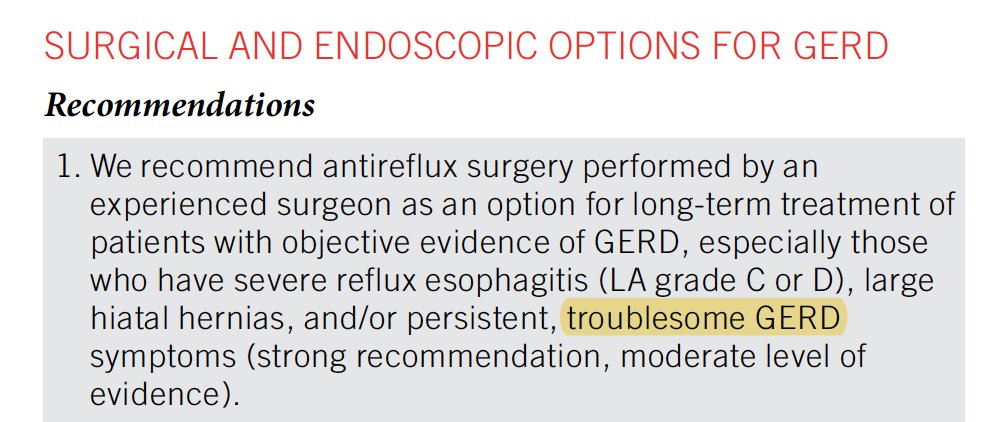 @stevenbollipo @GI_Pearls @PerelmansPearls @AmCollegeGastro @AllonKahn @DCharabaty @KMonkemuller @drkeithsiau @KM_Pawlak Regrettably, no specific advice is given for the management of refractory symptoms (besides using PPI), such as neuromodulators. Although the science out there is very limited, we should make sure 'troublesome' symptoms are carefully assessed before proceeding to surgery.