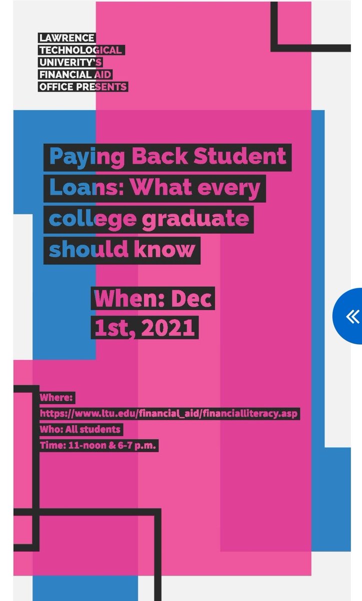 LTUAAC's tweet photo. Paying Back Student Loans Session with Financial Aid: https://t.co/Z8CvQgPHGd https://t.co/XtCdh6ijw8