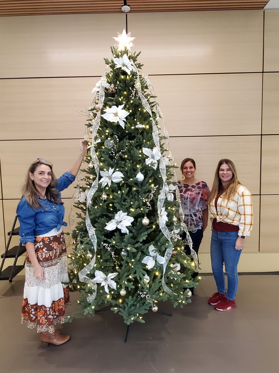 Decorating the District Office Christmas tree. As is our tradition, please bring socks to decorate the tree. We will be distributing them to our friends at David &amp; Margaret, Haynes, &amp; McKinley.