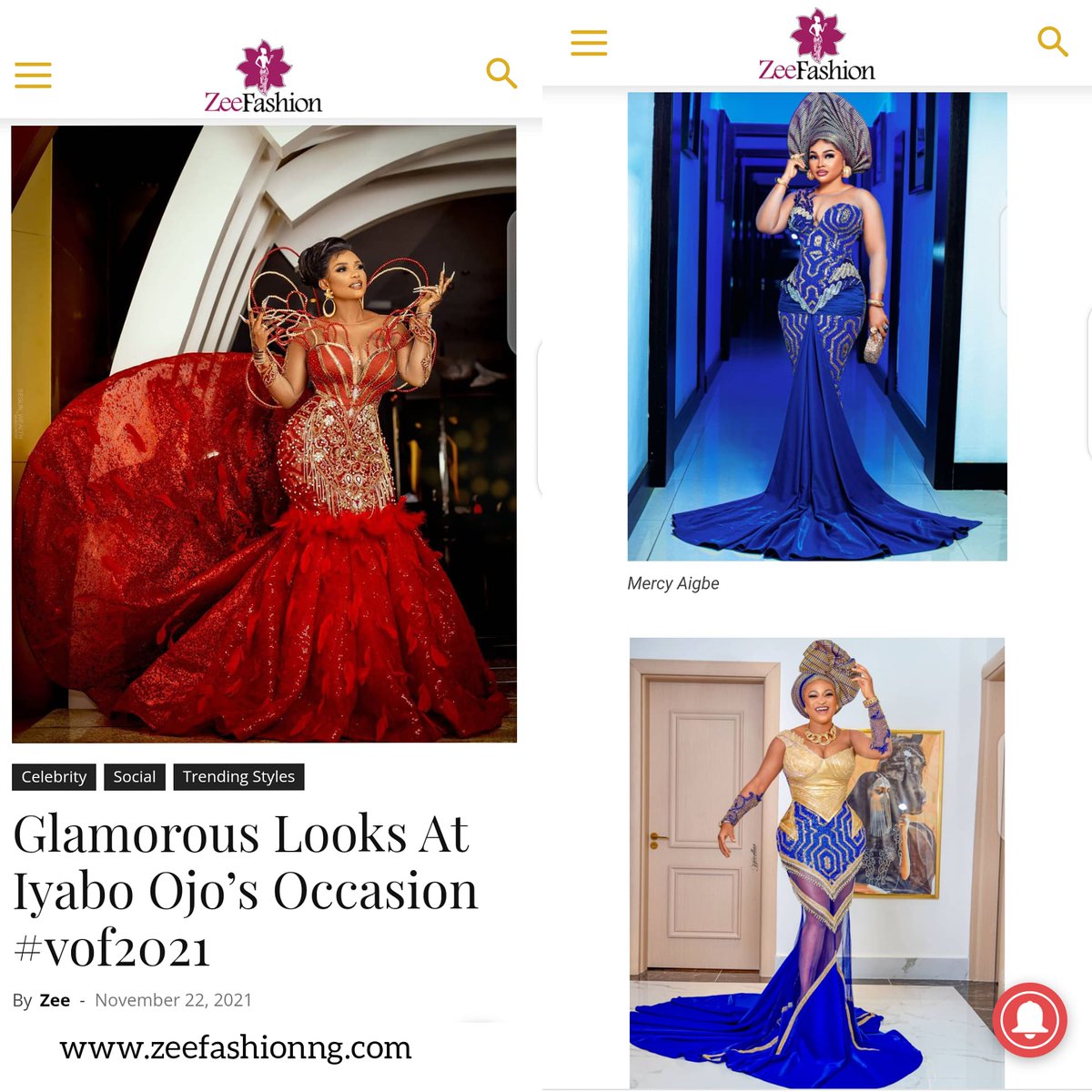 ZeeFashionng's tweet photo. Don't Miss The Glamorous Looks At Iyabo Ojo’s Occasion #vof2021
https://t.co/mqlPoz9ecu https://t.co/7mfo4uGwbm
