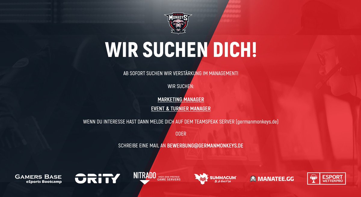 ger_monkeys's tweet photo. [#Management] [#Suche] [#MonkeyPower] https://t.co/I9wg5qLV2x
