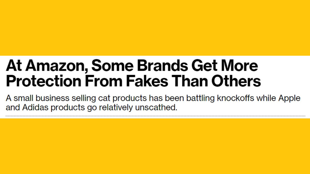 eGrowthPartners's tweet image. Some brands are more equal than others on #Amazon. Amazon’s #TransparencyProgram can stop fakes from appearing on your listings, but they can’t stop #counterfeiters from creating their own listings and using #DirtySellerTricks to steal your marketshare. 

loom.ly/rZDKDZo
