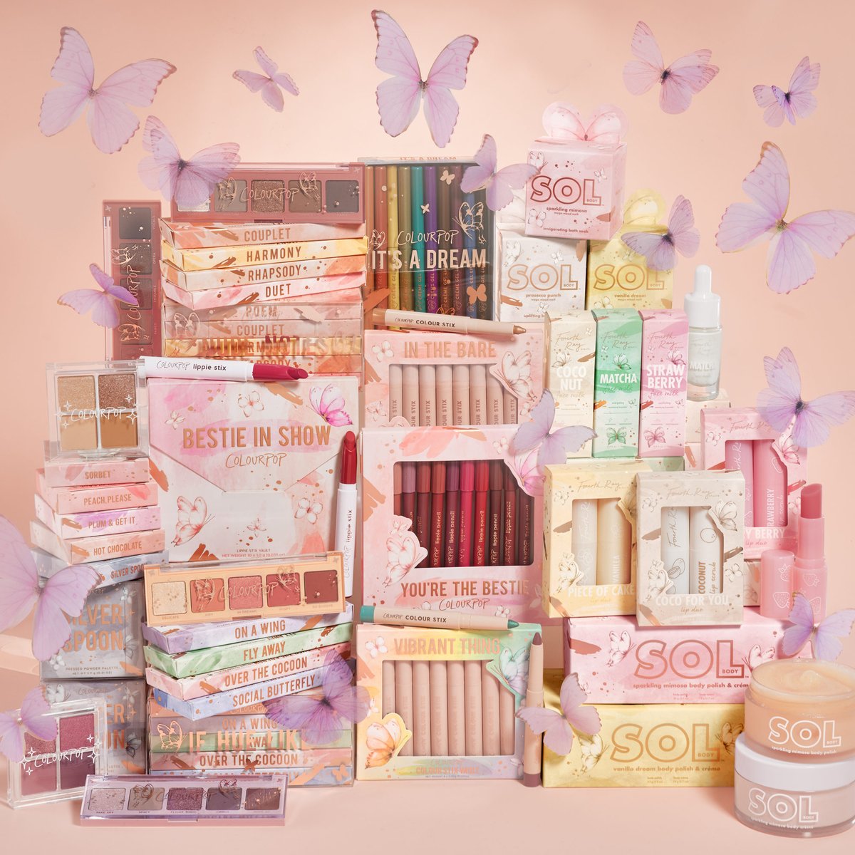 #SURPRISEGIVEAWAY 🎉 Let's start this cyber week off with a BANG 🦋✨ We're giving away ALL 2021 Holiday Vaults to ONE lucky winner

Go enter:
✨follow us @fourthraybeauty + @colourpopco + @solbodyco
✨Like this tweet &amp; retweet
✨BONUS: Reply w/ 🎁
