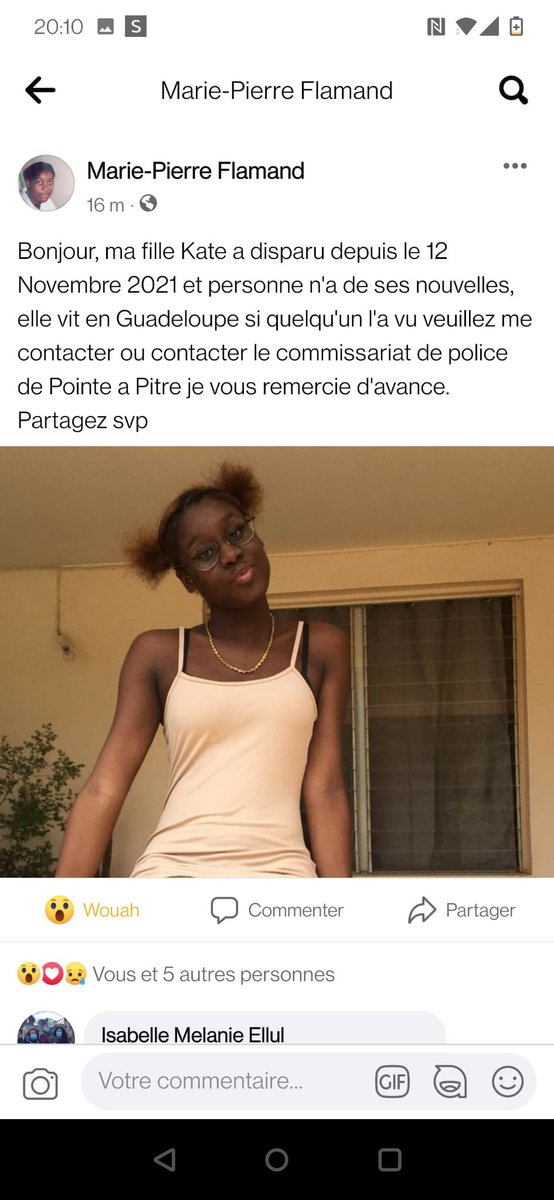 iamlxo's tweet photo. Svp c’est ma cousine elle a disparu depuis le 12 Novembre en Guadeloupe elle habite à pointe à pitre . https://t.co/KXeVCCw3OK