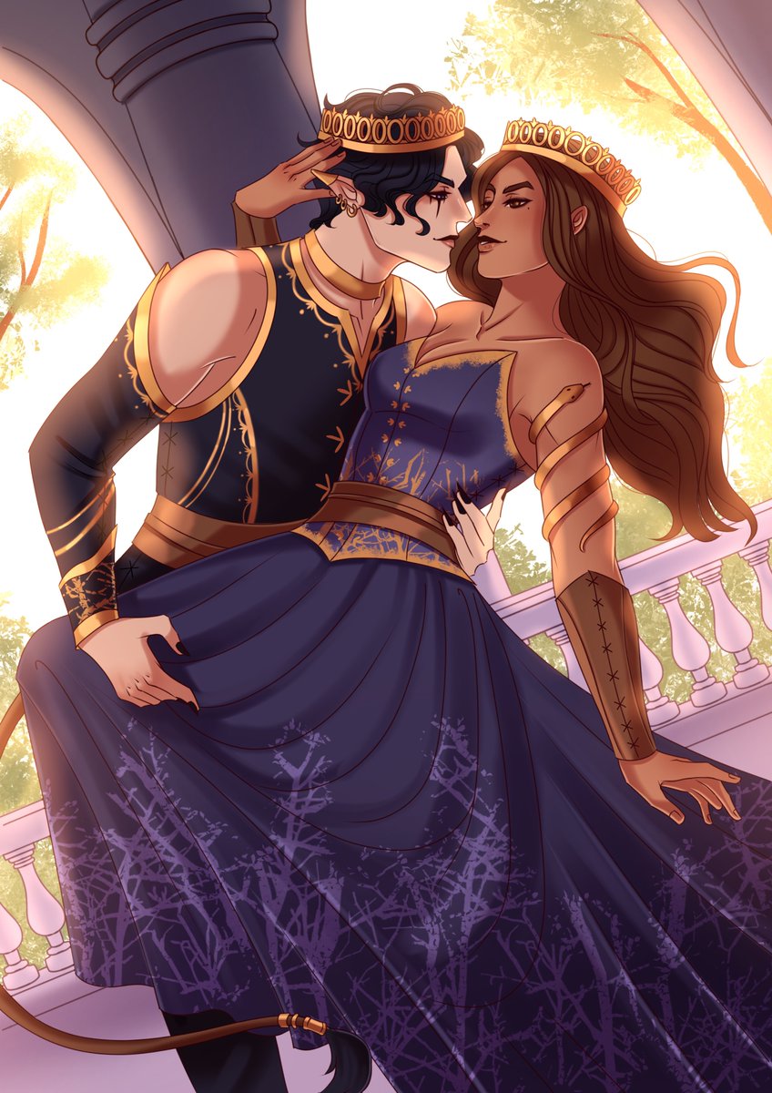 Jude and Cardan from the Cruel Prince by @hollyblack !! I love them so much  so I was super excited to do this commission for @//tenpoints__ on Instagram