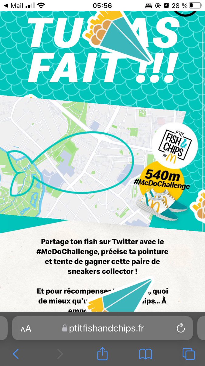 Mr_Baba_35's tweet photo. https://t.co/J1rVa54qr4 Je viens de finir mon parcours pour tenter de gagner les sneakers McDo en pointure 43. https://t.co/SxRhRaE1Pk @McDonaldsFrance #McDoChallenge https://t.co/o1iWTxgbj3