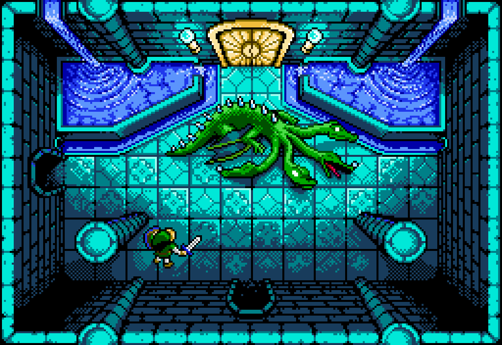 BrandoParm's tweet photo. Here is my entry for #hyruleredrawn. A reimagining of The 4-headed Gleeok Dungeon. Mine <---> original
#pixelart #ドット絵 #Zelda https://t.co/plEfQ5ktLe