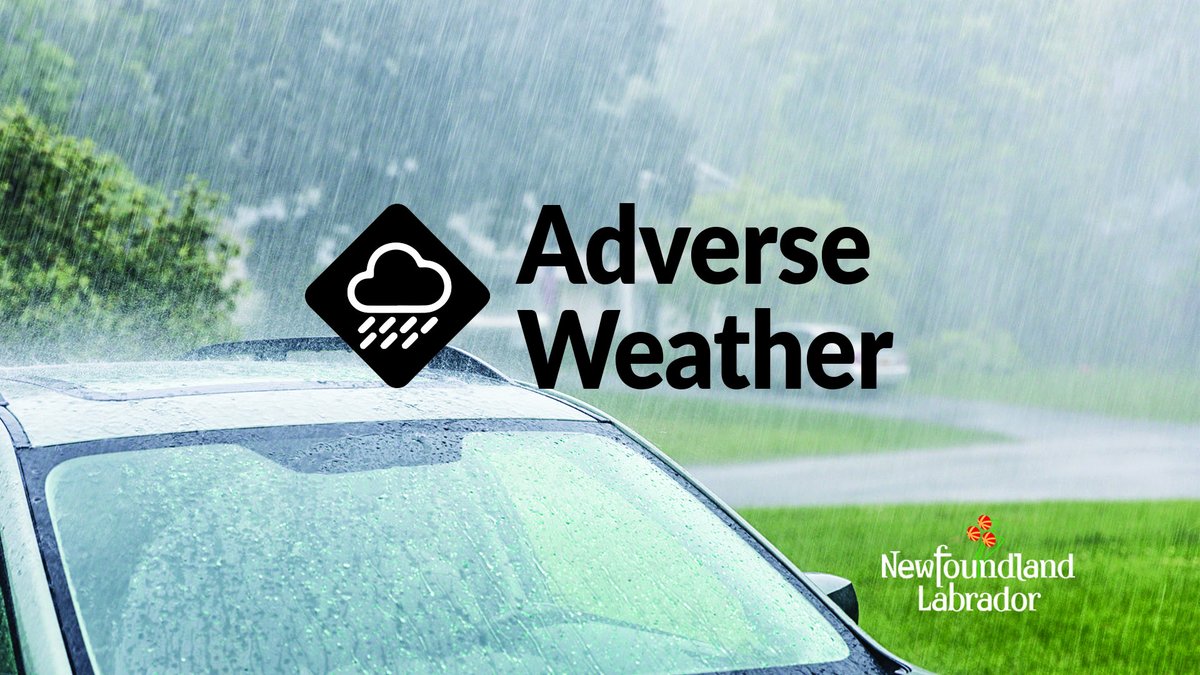 GovNL's tweet photo. ⚠ Public Advisory: Adverse Weather Conditions Anticipated (PLEASE RT)

#GovNL is monitoring forecast information on an approaching #nlwx system with the potential to affect parts of the province on Tuesday through Wednesday (Nov 23/24). 

📰 https://t.co/ww0zWrLmNl #nltraffic https://t.co/1ifyh2H8fV